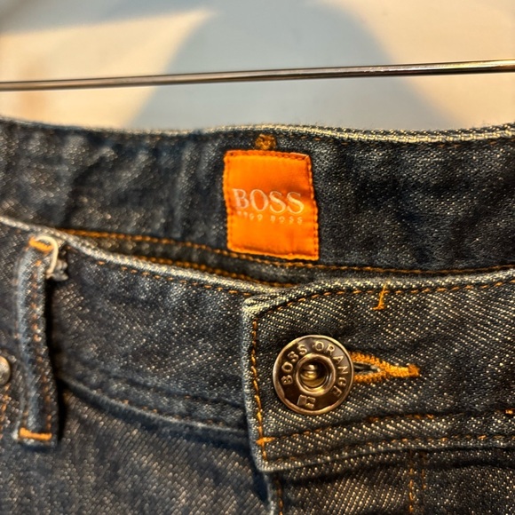 BOSS ORANGE Men's Dark Blue BUTTON FLY Jeans Size 32/30 - Picture 3 of 12